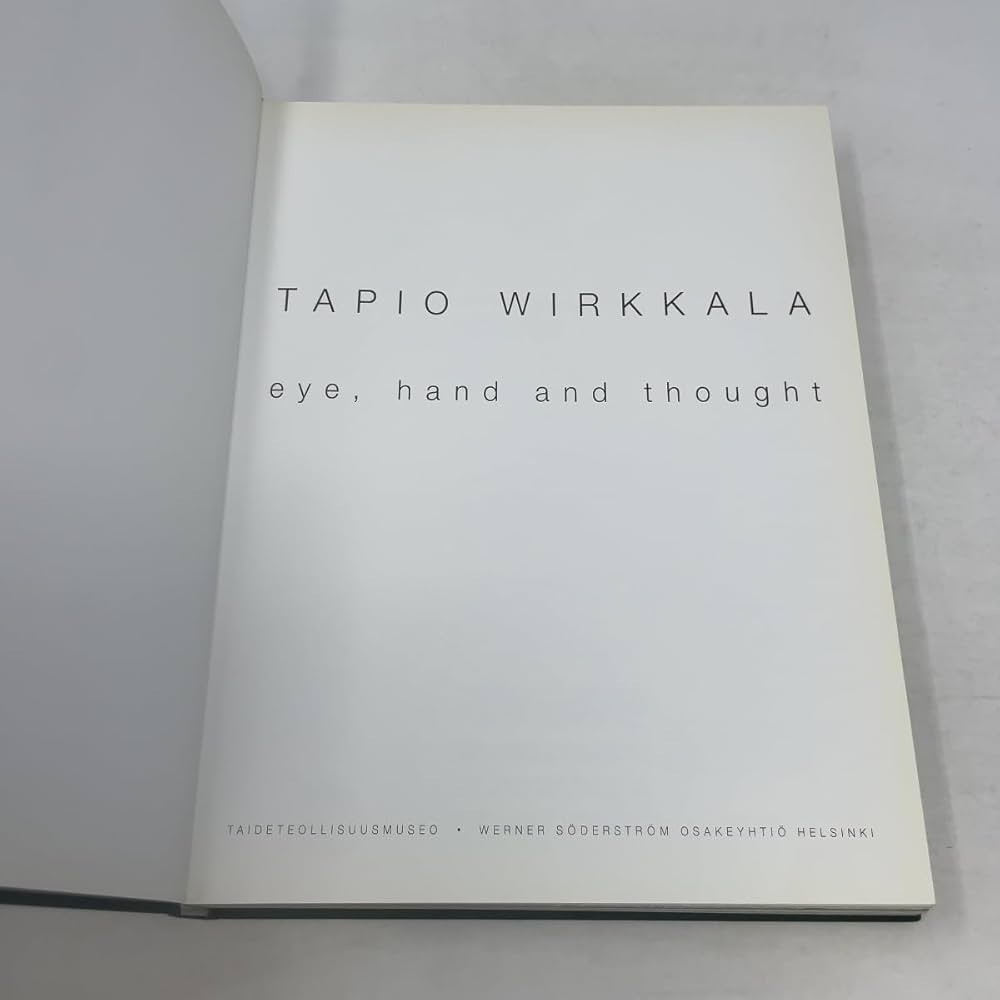 希少本 Tapio Wirkkala Eye,hand and thought Tapio Wirkkala: Eye Hand and Thought: marianne-aav-finland